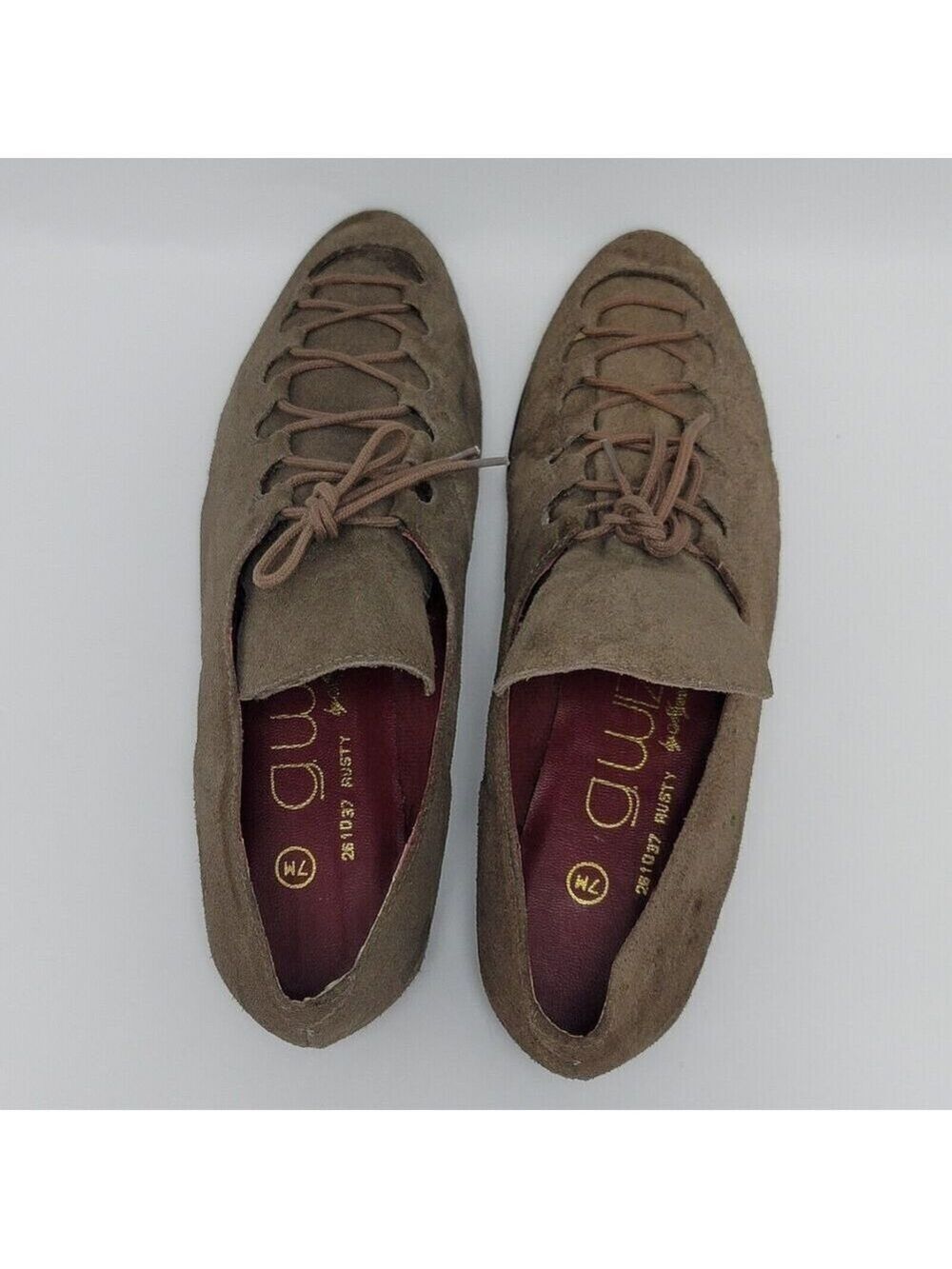 G Wiz Womens Dark Beige Rusty 261037 Suede Lace Up Solid Pump Shoes Size 7M - Picture 5 of 12